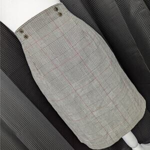Elegant Checkered Midi Skirt